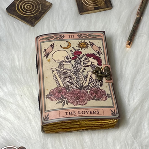 Skull Print Leather Journal Notebooks Thermal Bound and Thread-Sewn for Durability for Gift Giving - Product Image 5