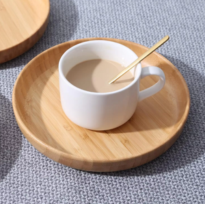 Natural Bamboo Plates and Serving Tray Set 0Reusable, Eco-Friendly <b>Dinnerware</b> for Home, Restaurant & Gifts | Handmade in Vietnam - Product Image 5