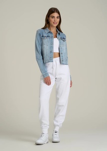 Veste en jean tissé sur mesure de haute qualité, style vintage, coupe oversize, respirante, coupe-vent, imperméable, boutonnée, pour femme, automne - Product Image 3