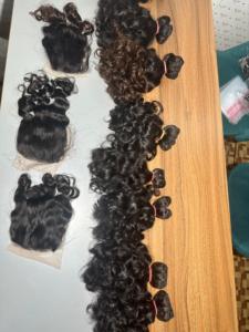 Extensiones de cabello humano 100% Remy al por mayor de fábrica, paquete de cabello indio rizado hinchable crudo, vendedores de cabello virgen: no modelo permanente - Product Image 5