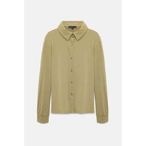 Blusa Casual de Manga Larga con Cuello Redondo para Mujer, 100% Algodón, Corte Regular, Talla XL, Decoración de Encaje, Logotipo en la Parte Delantera - Product Image 1