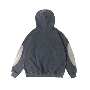 Urban Trend Design 2025 Sweats à capuche d'hiver pour hommes 100% Coton Polaire Service OEM Style délavé avec bord dynamique - Product Image 2