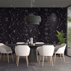 Carreaux de porcelaine polis 80x160cm en travertin Portoro argenté émaillé brillant Sol en marbre de luxe pour brique réfractaire intérieure et extérieure - Product Image 6