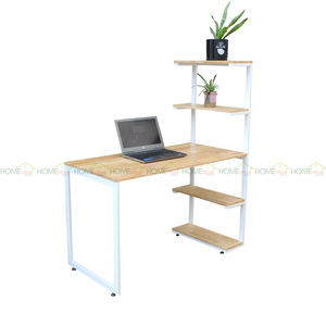 SFBK006-Minimalist Design <b>Workstation</b> with Iron and Wood Frame High Quality Rubberwood Material - Product Image 5