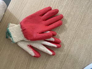 Gants enduits de caoutchouc vietnamien Anti-Cut Anti-Slip Gants de travail de sécurité Latex Semi-Coating Coton réutilisable pour la protection des mains - Product Image 2