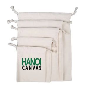 Bolsas de Lona de Algodón Personalizadas de Alta Calidad con Cordón, Bolsa Pequeña para Polvo, Logotipo Personalizado, Hechas en Vietnam, Bolsas de Regalo sin Marca - Product Image 3