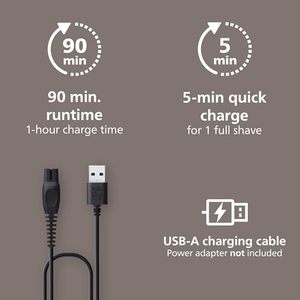 Afeitadora Eléctrica Rotativa para Hombre/Mujer con Cabezal Flexible para Cuchillas Afiladas, Resistente al Agua IPX7, Lavable para un Afeitado Limpio - Product Image 2