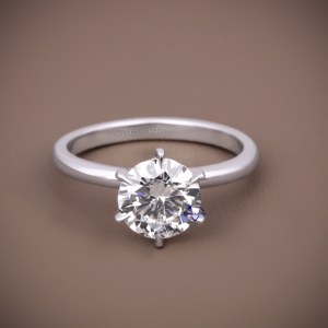 Classique et Simple 6 broches Design 1.58 CT D Couleur Ronde Moissanite Diamant 14KT Or Blanc Proposition Bague Fine Jewelry - Product Image 1