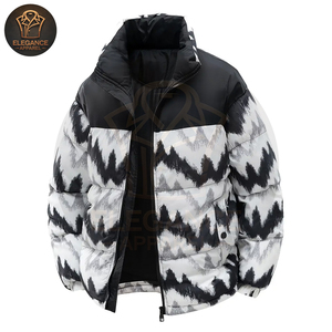 เสื้อแจ็คเก็ตพัฟเฟอร์ผ้าแคนวาสแบบคลาสสิกสำหรับผู้ชาย สไตล์ลำลอง ฤดูหนาว หนา โพลีเอสเตอร์ กันลม มีโลโก้ด้านหน้า มีจำหน่ายจำนวนมาก - Product Image 1