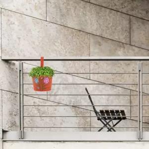 Macetero de hierro de Metal para decoración del hogar, cerca de pared colgante para balcón y jardín - Product Image 6