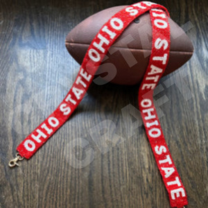 <b>CRYSTAL</b> CRAFT Ohio State Beaded Purse Strap Customized Color Glass Beads India Style Custom Size & Logo <b>Accessories</b> - Product Image 1