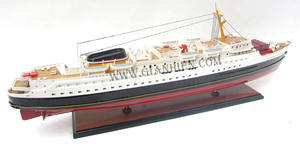 Gia Nhien Fabricant Conception personnalisée quantité minimale de commande bas KONINGIN WILHELMINA MODÈLE DE BATEAU EN BOIS MODÈLE DE BATEAU EN bois DE HAUTE QUALITÉ - Product Image 3