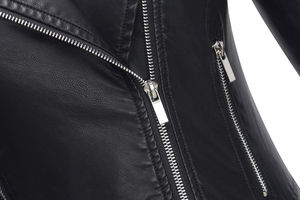 Top Selling Custom Women's Jackets <b>Leather</b> Zip Up Motorcycle Jacket <b>Outfits</b> Fall Trendy Fashion Winter Clothes 2026 - Product Image 4