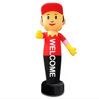 Danseur gonflable publicitaire de 3 m de haut, garçon agitant les mains, danseur gonflable de bienvenue