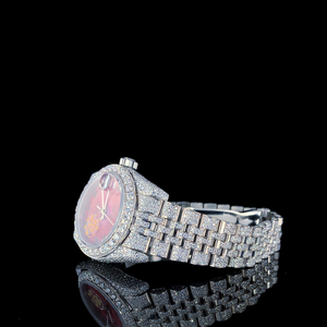 นาฬิกาสปอร์ตสองโทนสีสุดหรูสีเหลืองทองเงินเย็นแสดงวันที่อัตโนมัติ VVS คุณภาพควอตซ์สแตนเลส - Product Image 5