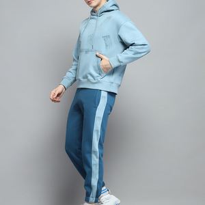 Conjunto Deportivo Informal de Algodón para Hombre, Personalizado, Cálido, Suave, Estampado Sólido, Pantalones Deportivos con Capucha, Bordado, Transpirable, Antibacteriano, de Felpa - Product Image 2