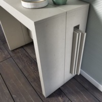 Mesa Consola de Madera Terraneo Beige Taranta, Multifuncional, Ahorra Espacio, Extensible, Moderna, Fabricada en Italia, para Entrada o Sala de Estar
