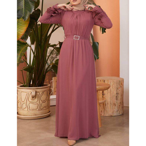 Servicio OEM Pakistán, Abaya Modesta, Colores Personalizados, Vestido Musulmán de Lujo Transpirable para Mujer, Tallas Grandes Personalizadas, Ligero, de Seda - Product Image 4