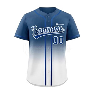 Camiseta de Béisbol Transpirable de Alta Calidad para Hombre, Mangas Cortas, Totalmente Personalizable, Ropa Deportiva Estampada, Diseño Liso, 100% Poliéster - Product Image 1