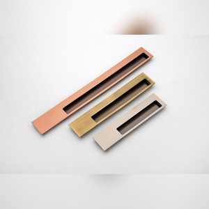 Poignée de porte encastrée de haute qualité, ton cuivre, pour porte coulissante de placard, vente en gros, usine - Product Image 2