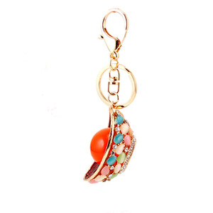 Porte-clés en alliage de zinc en forme de <span class=keywords><strong>lingot</strong></span> d'or, pendentif en métal doré, orange et transparent pour clés de voiture, sacs, boutique de cadeaux, vente en gros - Product Image 5