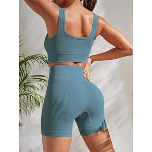 Nuevo Conjunto Deportivo de 2 Piezas para Mujer, Top Deportivo y Leggings de Algodón Acordonado, Secado Rápido, Transpirable, Diseño Ojo de Halcón - Product Image 5