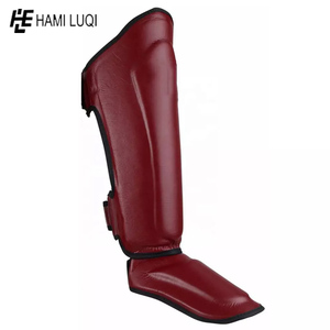 Protège-tibias d'arts martiaux en cuir de vachette de qualité supérieure Entraînement Entraînement Kick Boxing MMA Protège-tibia - Product Image 5