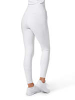 Ensemble d'équitation de luxe personnalisable pour femmes : Culotte d'équitation blanche taille haute à fermeture éclair, extensible et charmante, accessoire personnalisé