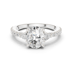 Anillo de zafiro 10K Diseño único de Halo - Product Image 3