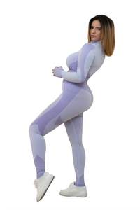 New Custom Made Breathable <b>Yoga</b> <b>Set</b> Unisex Gradient Color Waist Logo 2-Piece Eco-Friendly Spandex/Nylon OEM - Product Image 2