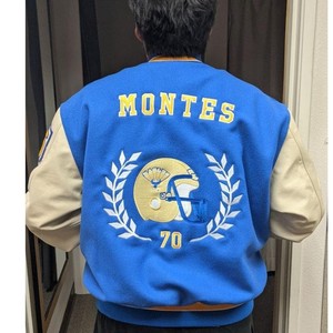 แจ็กเก็ตเบสบอลยูนิเซ็กส์สำหรับผู้ชายเสื้อแจ็กเก็ตเบสบอลสไตล์ใหม่ปักชื่อได้ตามต้องการ - Product Image 3