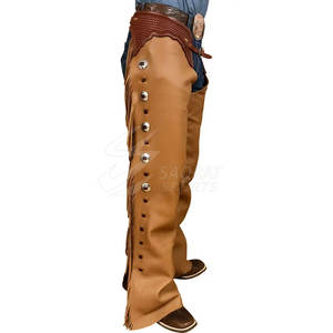 Vente en gros à prix réduit Chaps en cuir pour hommes délavés Design sur mesure Chaps en cuir respirant de dernière génération pour hommes - Product Image 4