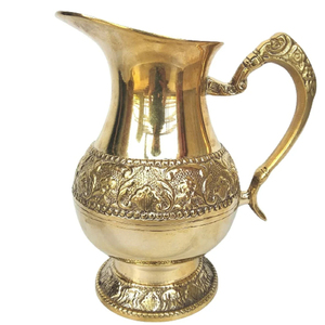 Recién llegado, jarra de latón para servir agua, jarra con asa, teteras y teteras más vendidas, compra de fabricante indio - Product Image 6