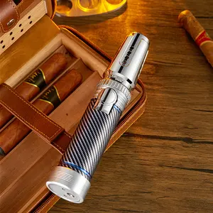 DEBANG Torch Lighter Powerful BBQ Jet Refillable Metal Body With Safe Lock And Thermal Design Used For Kitchen And Outdoor