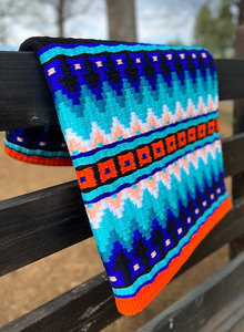 Western Show Horse Saddle Blanket Diseño de Nueva Zelanda Manta de sillín de lana hecha a mano Top Wool Saddle Pad Size - Product Image 4