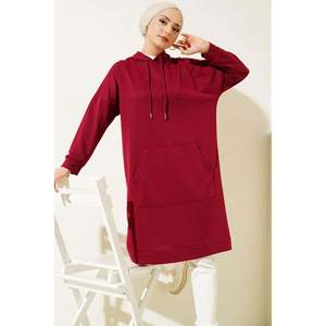 Túnica Bolsillo Canguro Rojo Claret - Product Image 1