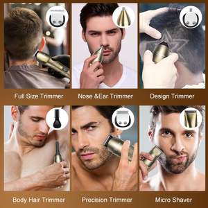 Kit de Afeitado Eléctrico para Hombre, Recortadora de Barba Inalámbrica Mejorada, Resistente al Agua, para Bigote, Cara, Nariz y Cuerpo - Product Image 6