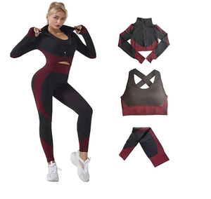 Conjuntos Deportivos de Yoga para Mujer, 2 Piezas - Conjuntos de Yoga sin Costuras con Lavado Ácido, Shorts y Top Corto a Juego, Ropa Deportiva para Gimnasio - Product Image 4