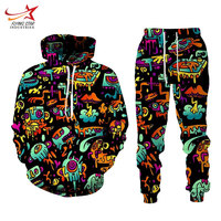 Ensembles de survêtement à rayures en Polyester, en coton tricoté, de qualité supérieure, vêtements de sport pour hommes