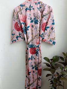 Bata de playa de algodón indio con estampado floral de calidad estándar para mujer, ropa de fabricante y proveedor indio - Product Image 3