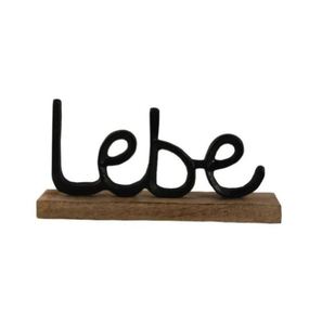 Nuevo diseño de aluminio "Lebe" Acabado negro con base de madera Decoración DE MESA DE ALUMINIO personalizada a la venta al precio más barato - Product Image 1