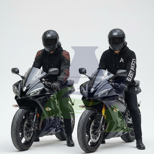 Sweat-shirts de protection pour moto avec protections homologuées CE de niveau 2, en coton épais, pour les motards - Product Image 1