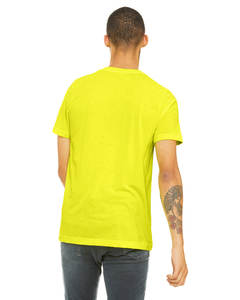 Bella + Canvas Unisex CVC Jersey con cuello en V camiseta amarilla neón diseño clásico con cuello en V transpirable Casual ligero cuello en V camiseta - Product Image 3