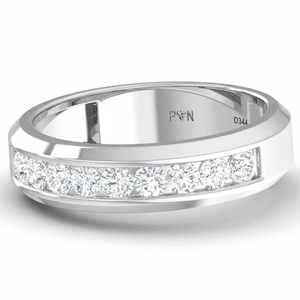 Bague en or 14 carats et diamants naturels à neuf pierres - Product Image 1