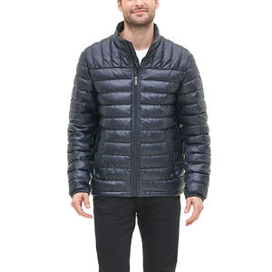 Customized <b>Men's</b> Winter <b>Bomber</b> <b>Jacket</b> Bright Face Short Thick Shiny Puffer with Hood Trendy Canvas Style - Product Image 1