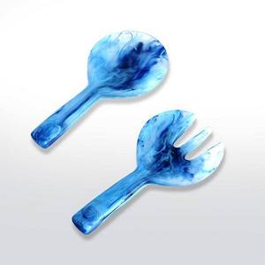 Juego de Servidores de Ensalada de Madera Artesanal Mirha International con 2 Espátulas, Utensilios Hechos a Mano Sostenibles, Aptos para Congelador - Product Image 6