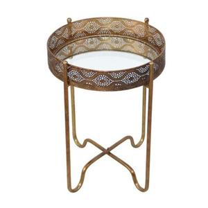 Bedroom Furniture Aluminum <b>Side</b> <b>Table</b> Shiny Polished Handmade Luxury Coffee <b>Table</b> <b>Tall</b> Size Round Top Fancy Metal Center <b>Table</b> - Product Image 2