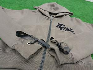 Sweat à capuche court à manches longues pour femme personnalisé - Lavage à l'acide 100% coton Streetwear d'hiver - Product Image 3