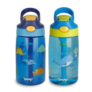 Botellas de purificación de agua para niños, 2 uds., con tapa hermética y pajita - Product Image 1