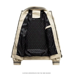 Blouson en cuir respirant à séchage rapide pour homme, style urbain, col montant, logo frontal, sport 2025 - Product Image 6